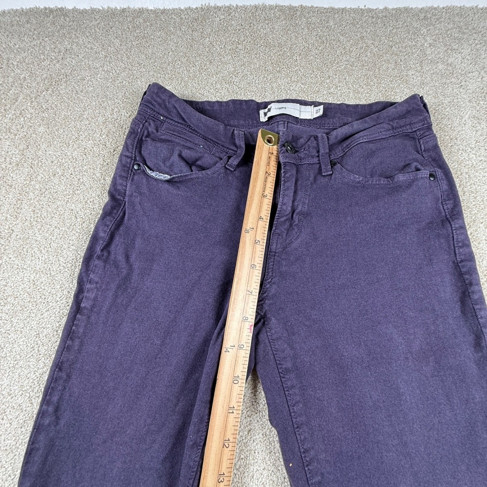 Levis Legging Super Skinny Jeans Purple Mid Rise Womens 27 43962-0004 - Picture 5 of 8